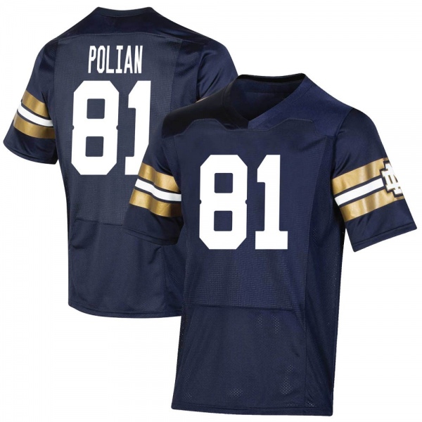 Jack Polian Notre Dame Fighting Irish NCAA Youth #61 Navy Premier 2021 Shamrock Series Replica College Stitched Football Jersey LXY6755LG